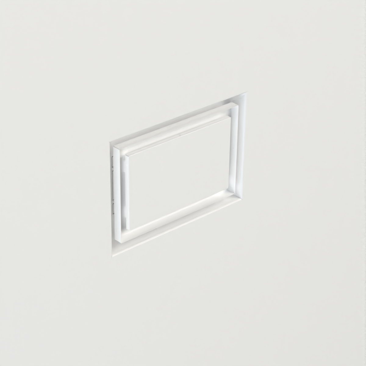 Fittes Flush Wall Vent Luxe set flush into a white wall