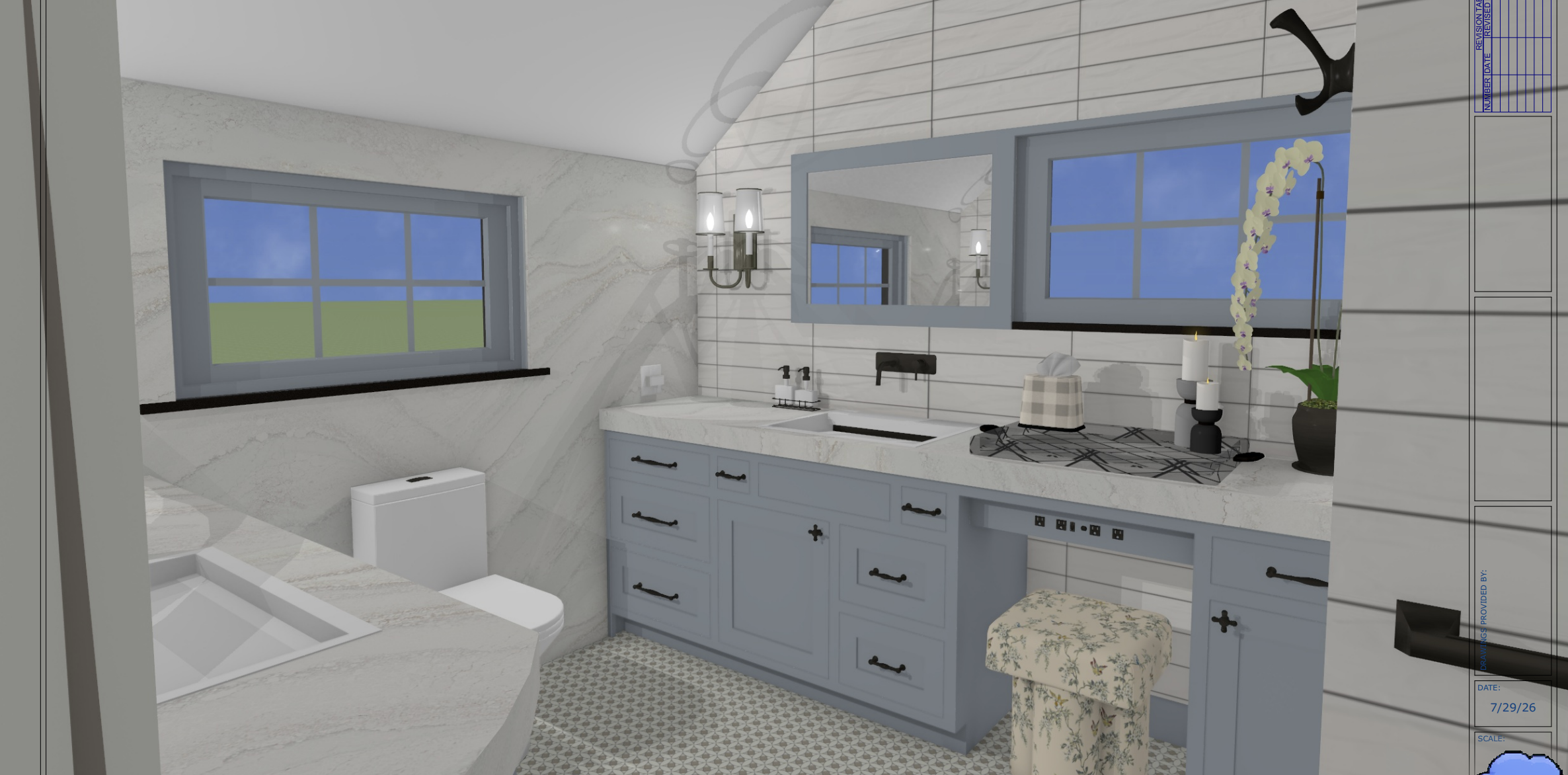 Active bath project rendering by K Cole
