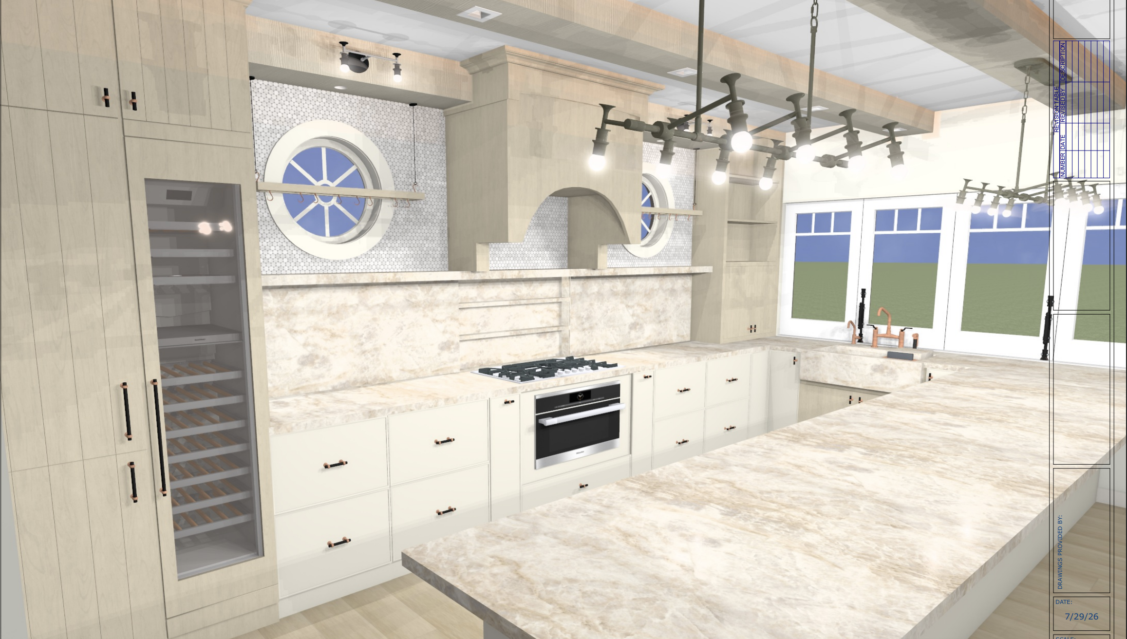 Active kitchen project rendering by K Cole